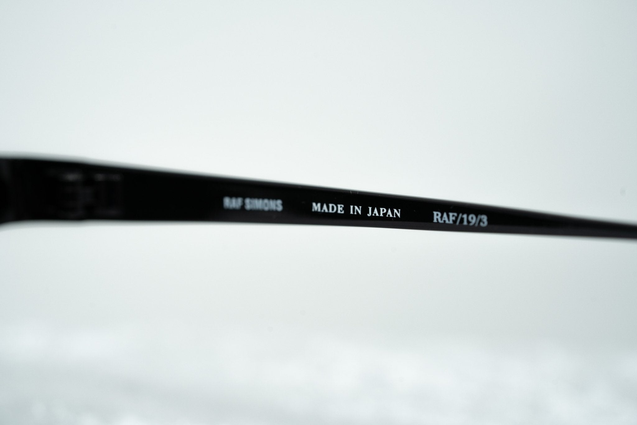 Raf Simons Sunglasses Size Extra Small Rectangular Black and Grey
