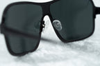 Raf Simons Sunglasses Size Extra Small Rectangular Black and Grey