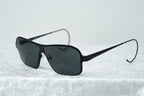 Raf Simons Sunglasses Size Extra Small Rectangular Black and Grey