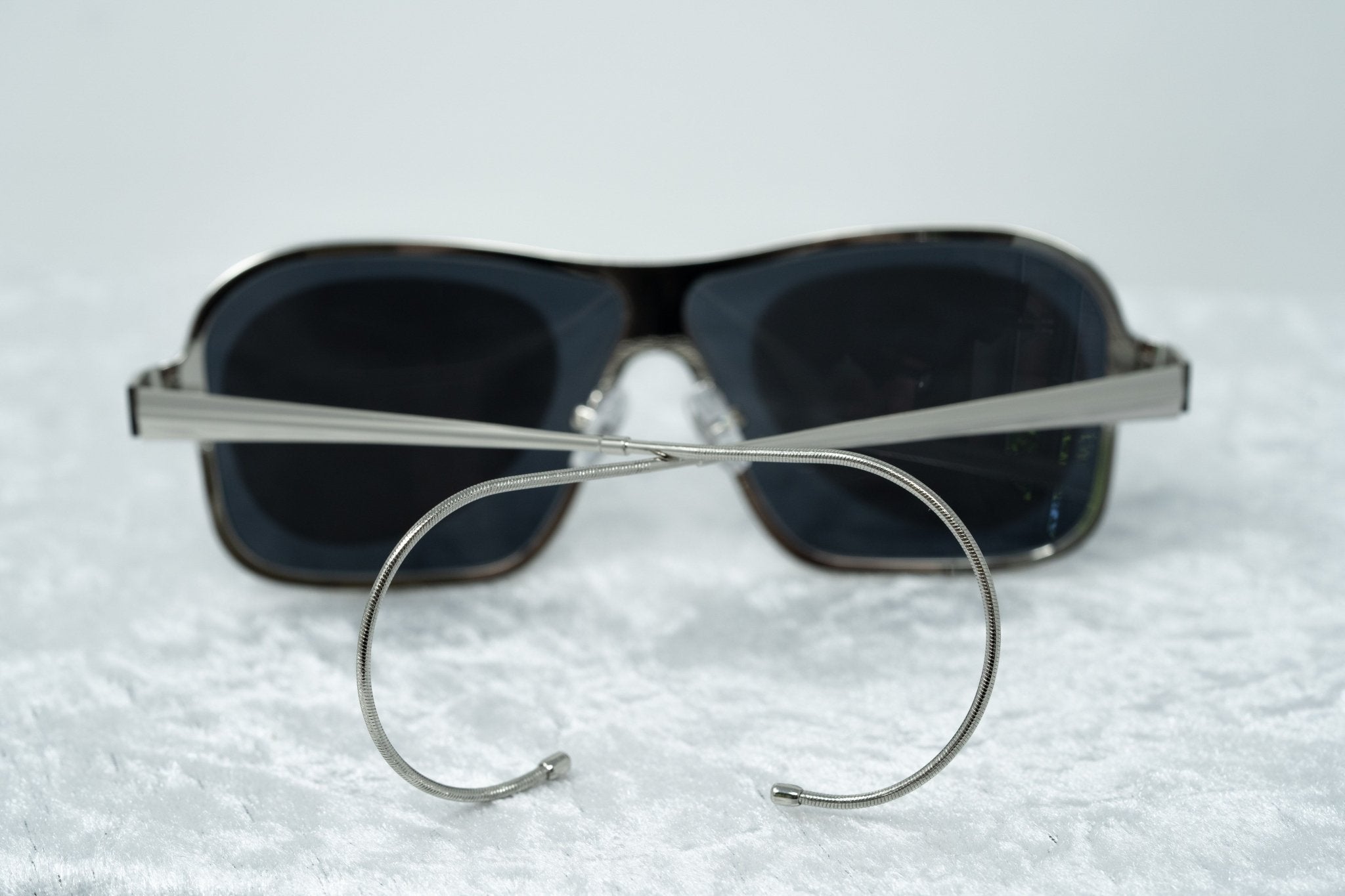 Raf Simons Sunglasses Size Extra Small Rectangular Silver and Grey