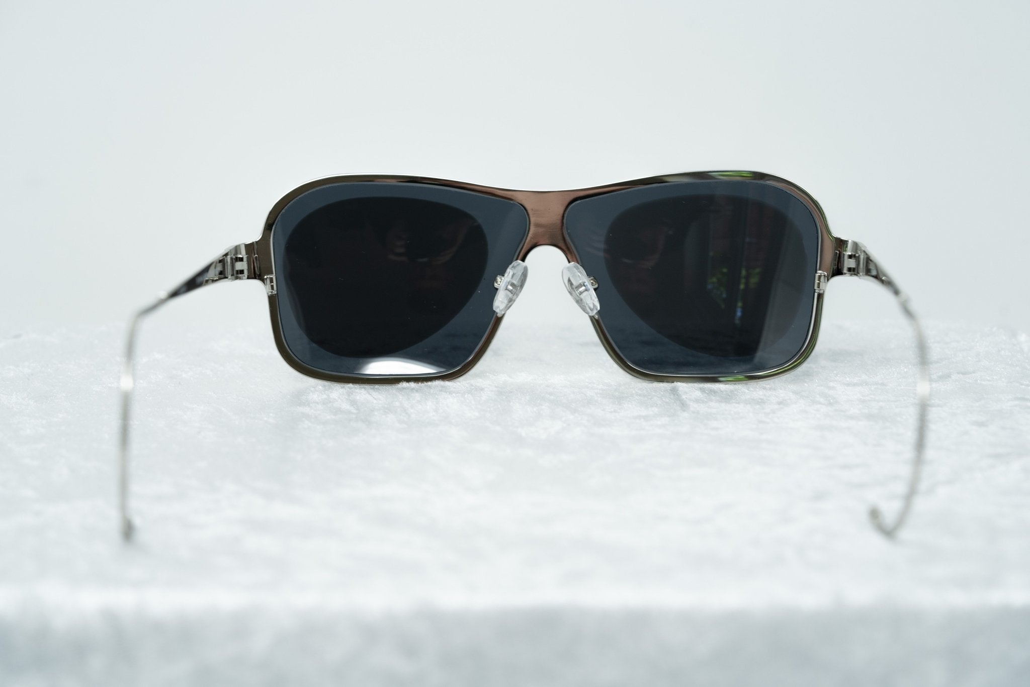 Raf Simons Sunglasses Size Extra Small Rectangular Silver and Grey
