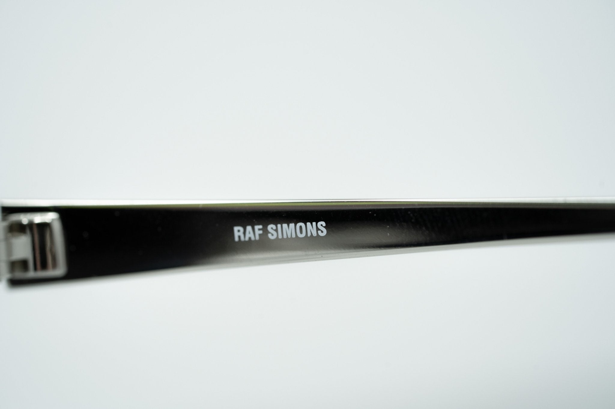 Raf Simons Sunglasses Size Extra Small Rectangular Silver and Grey
