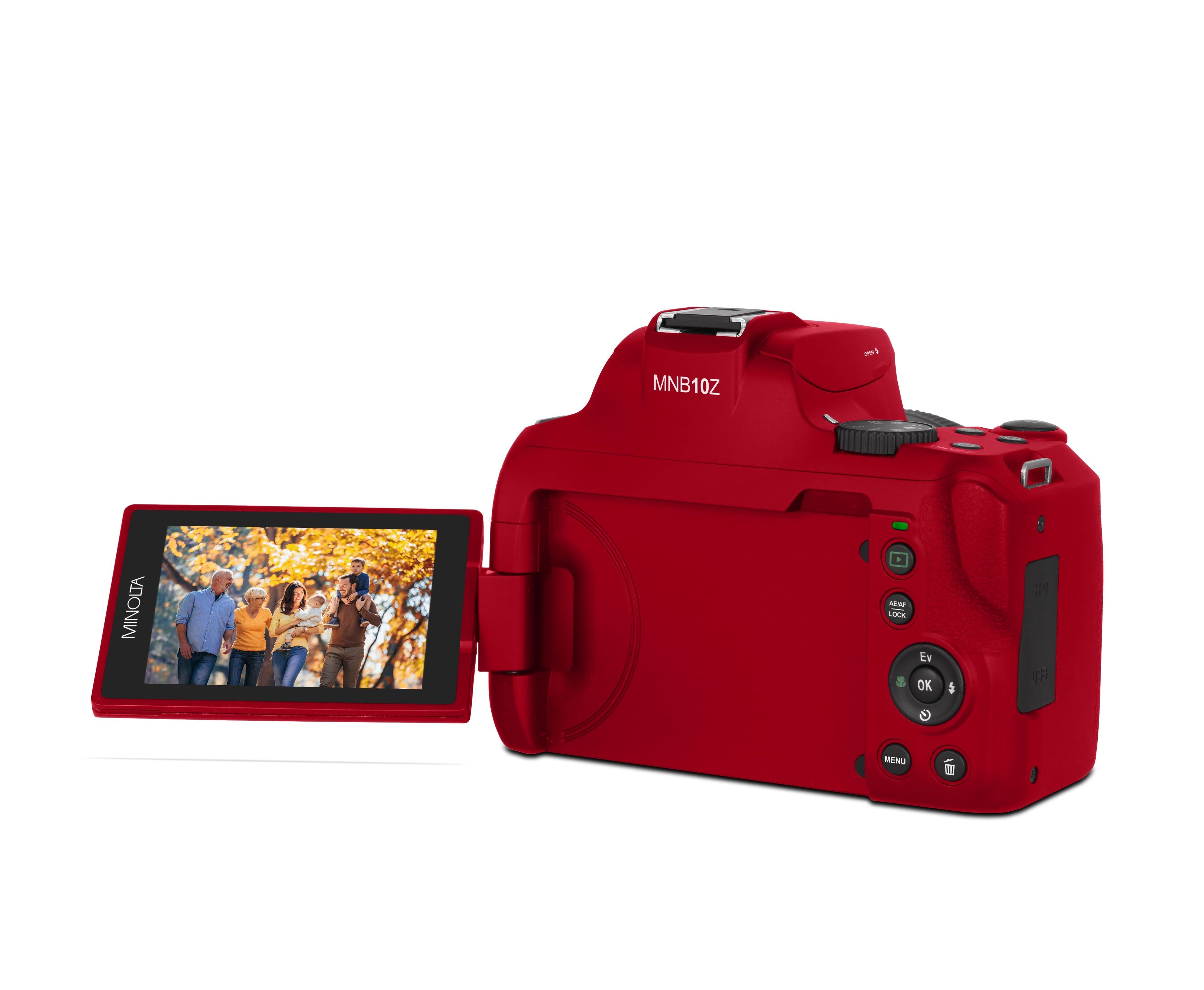 MINOLTA MNB10Z 64 MP / 4K Ultra HD Bridge Camera w/10x Optical Zoom