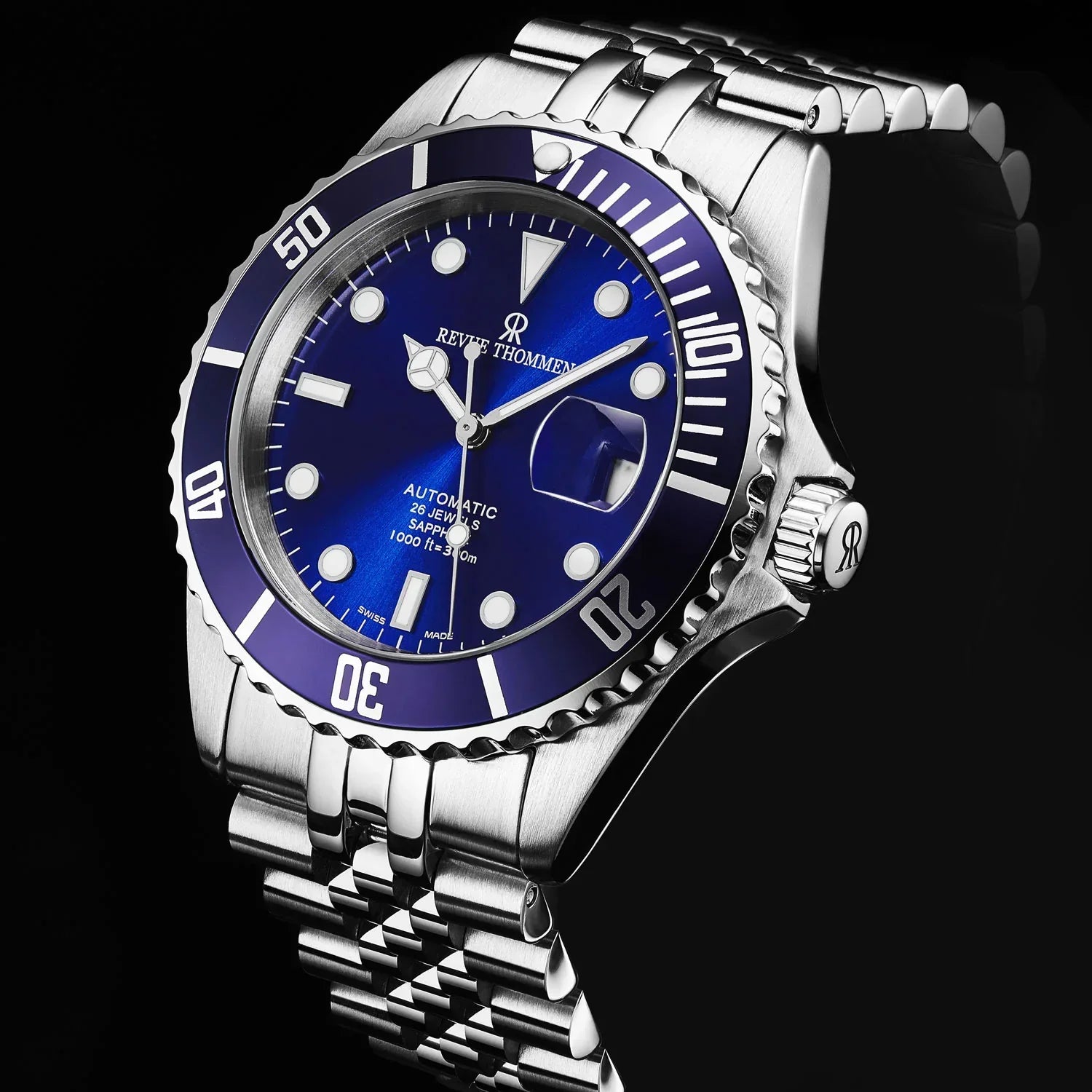 Revue Thommen Diver Men’s Blue Stainless Steel Automatic Watch