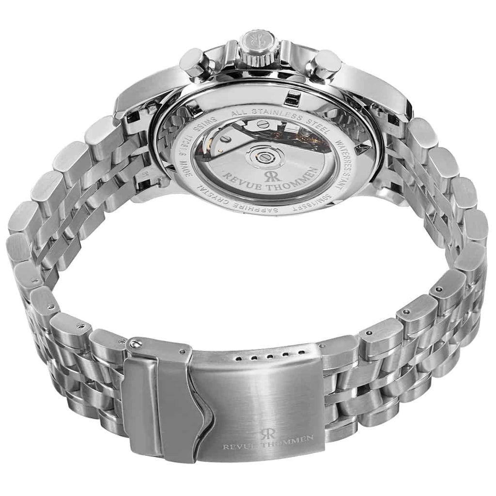 Revue Thommen Pilot Men's 42mm Black Automatic Chronograph Watch