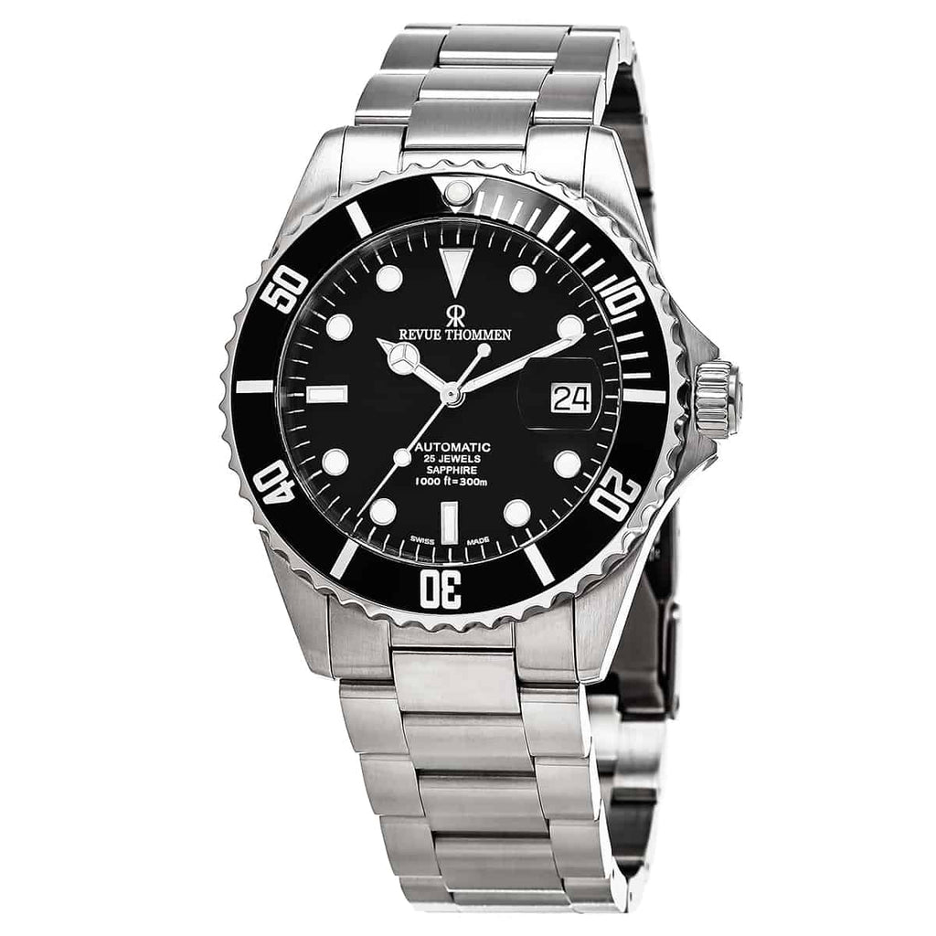 Revue Thommen Diver Men's 42mm Black Automatic Watch