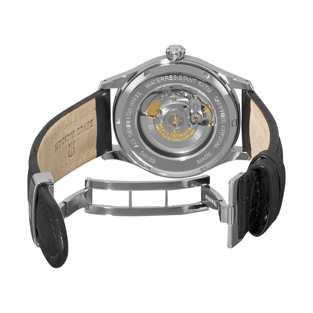 Revue Thommen Men's White Date Pointer Stainless Steel Brown Automatic Watch 10012-2532