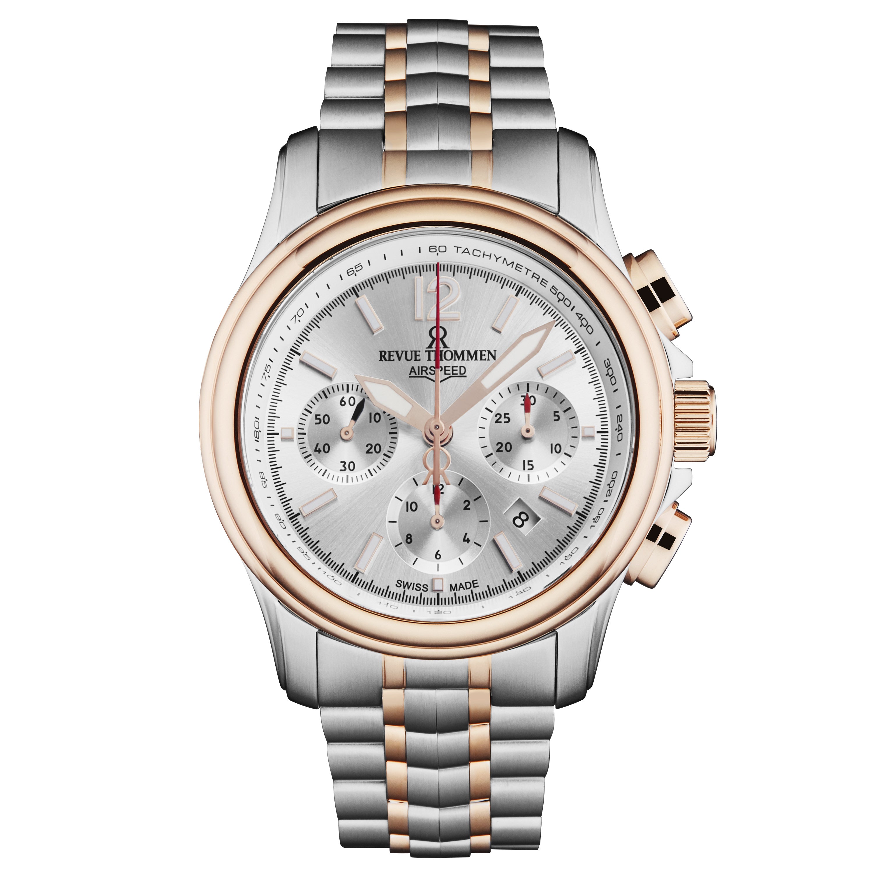 Revue Thommen Men's Airspeed XL Chronograph Automatic Bicolour Stainless Steel Watch