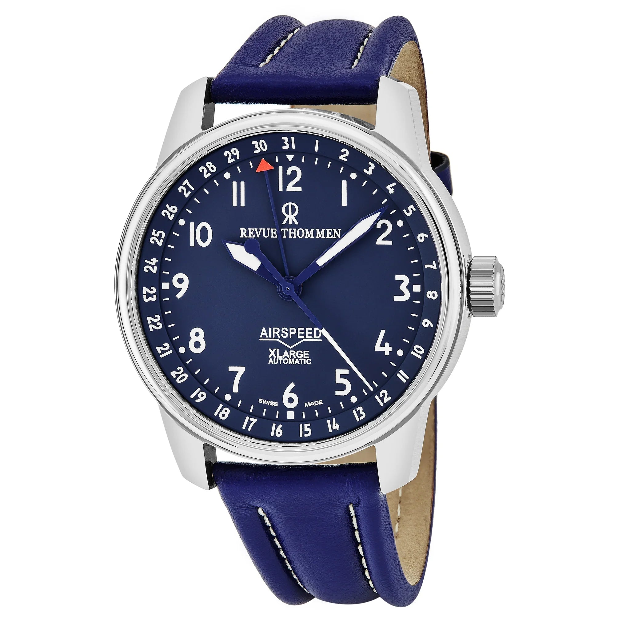 Revue Thommen Airspeed XL Men's 41mm Blue Pointer Date Automatic Watch