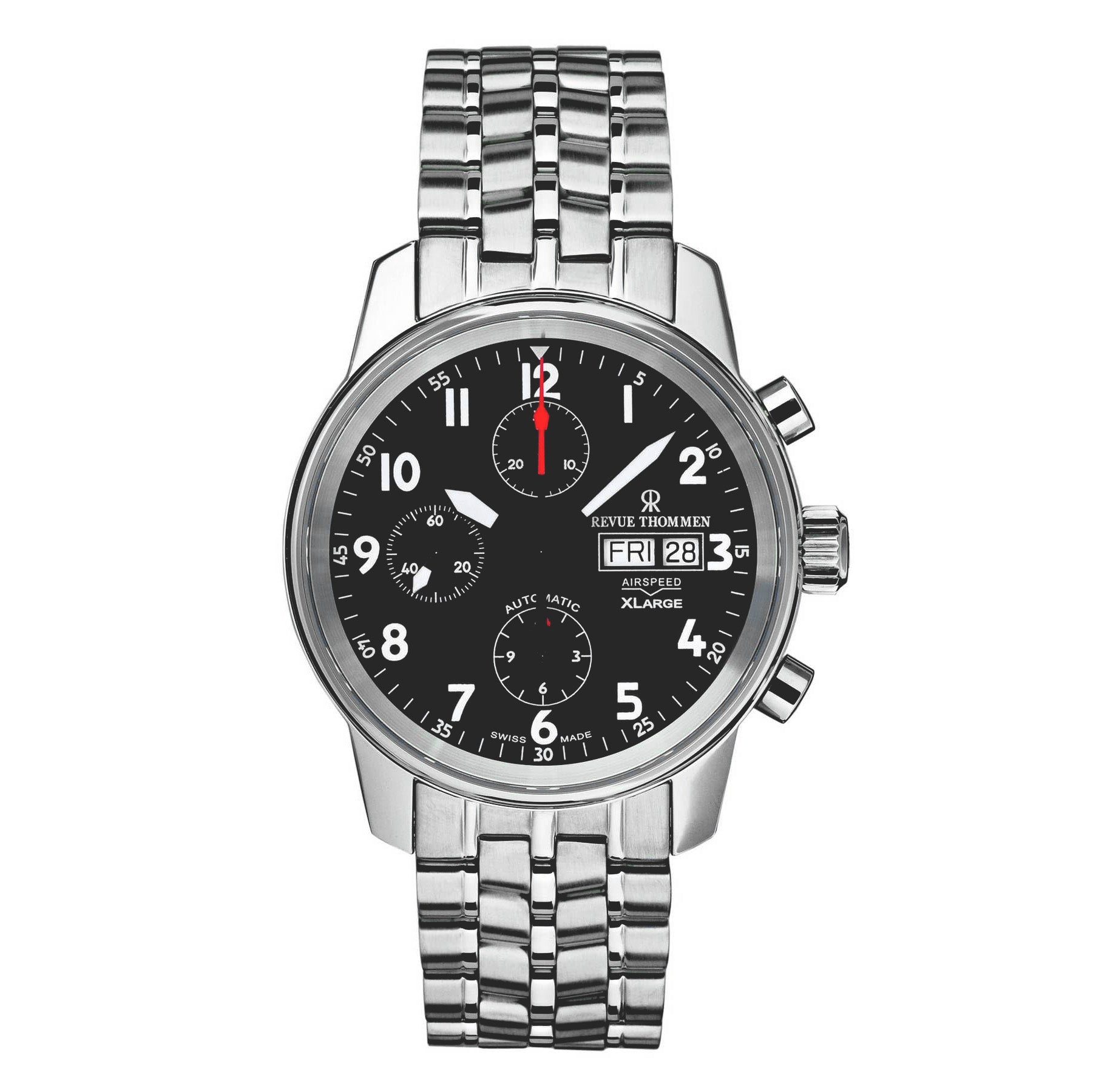 Revue Thommen Airspeed XL Men's Black Chronograph Automatic Watch