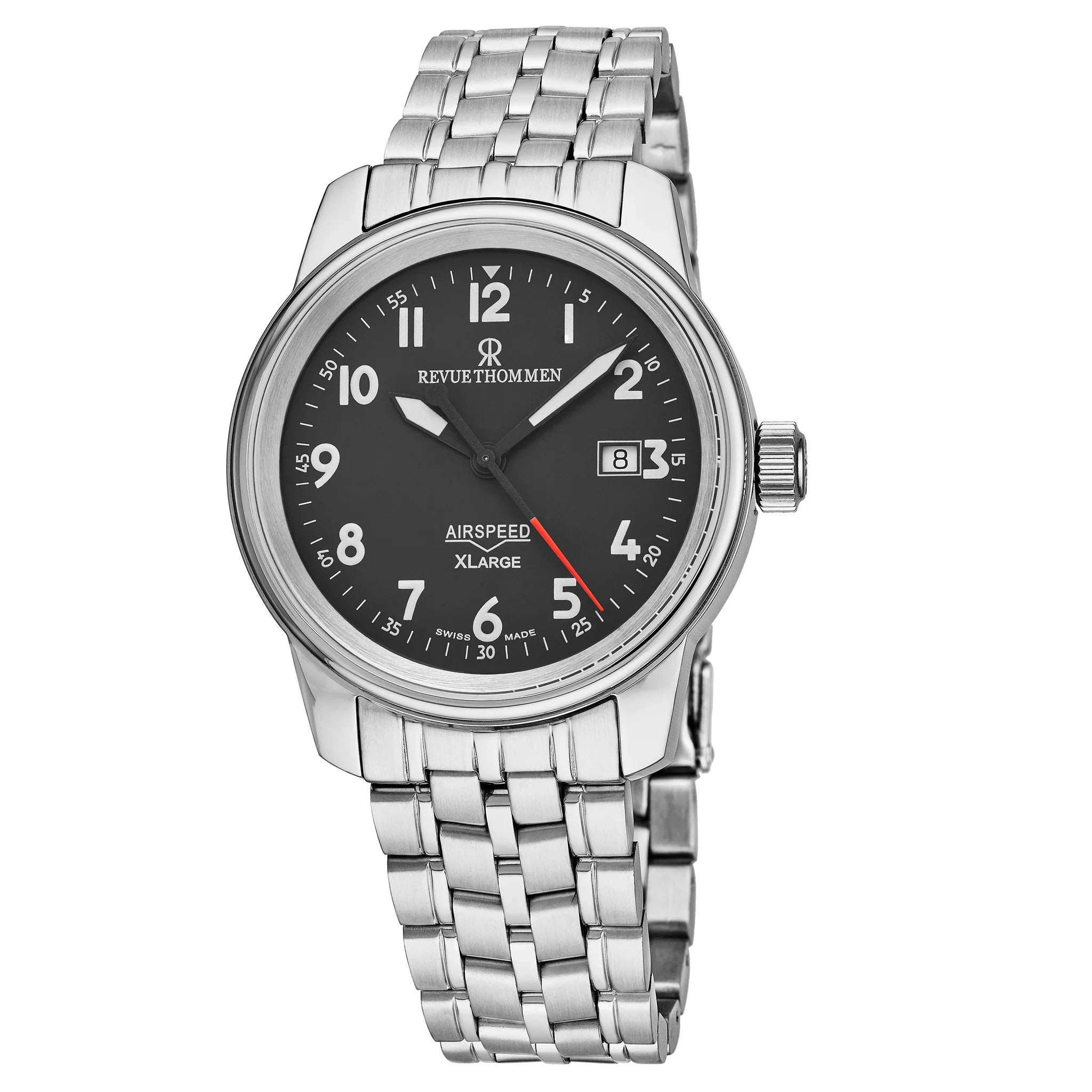 Revue Thommen Airspeed Men's 40mm Black Stainless Steel Automatic Watch