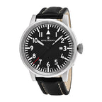 Revue Thommen Men's Airspeed XL Black Leather Automatic Watch