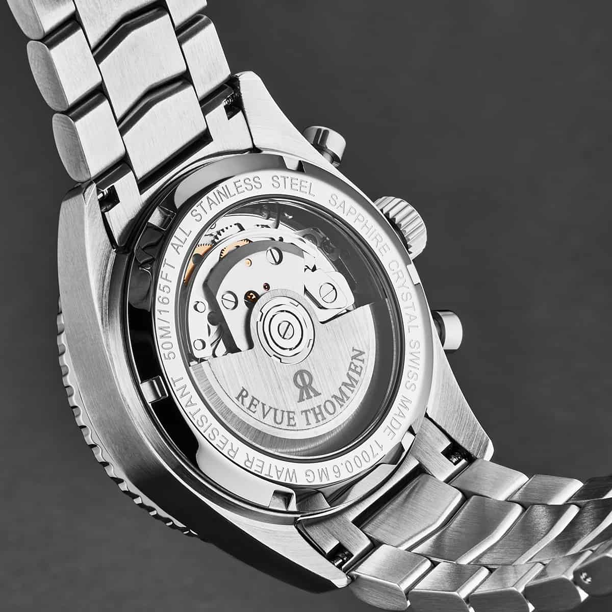 Revue Thommen Aviator Men's Black Stainless Steel Chronograph Automatic Watch
