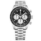 Revue Thommen Aviator Men's 42mm Black Stainless Steel Chronograph Automatic Watch