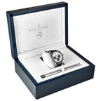 Revue Thommen Aviator Men's Silver Leather Chronograph Automatic Watch