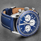 Revue Thommen Aviator Men's Blue Leather Chronograph Automatic Watch