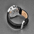 Revue Thommen Aviator Men's Black Leather Strap Chronograph Automatic Watch