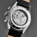 Revue Thommen Aviator Men's Black Leather Strap Chronograph Automatic Watch
