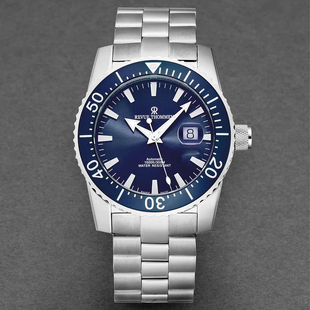 Revue Thommen Diver Men's 46mm Blue Automatic Watch