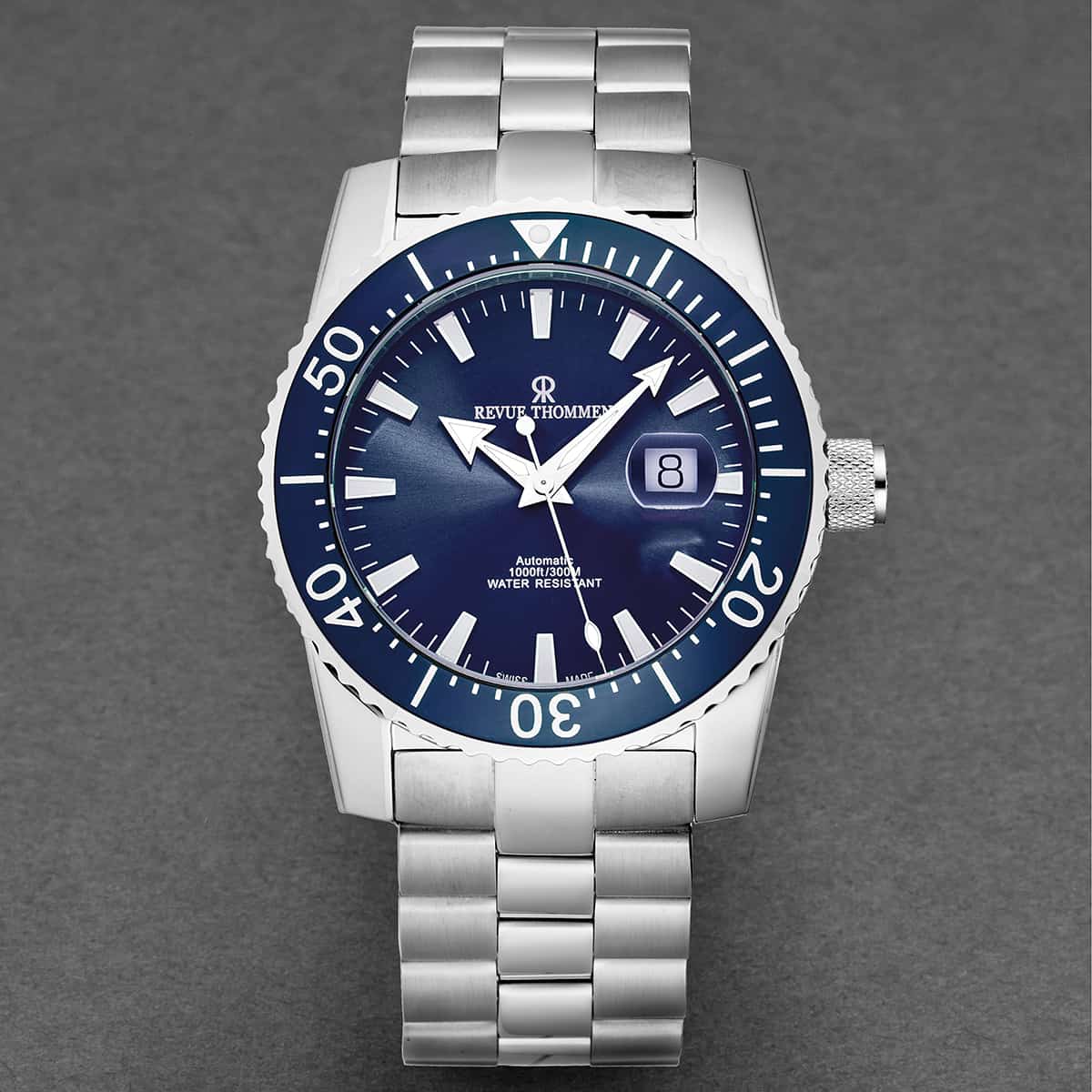 Revue Thommen Diver Men's 46mm Blue Automatic Watch