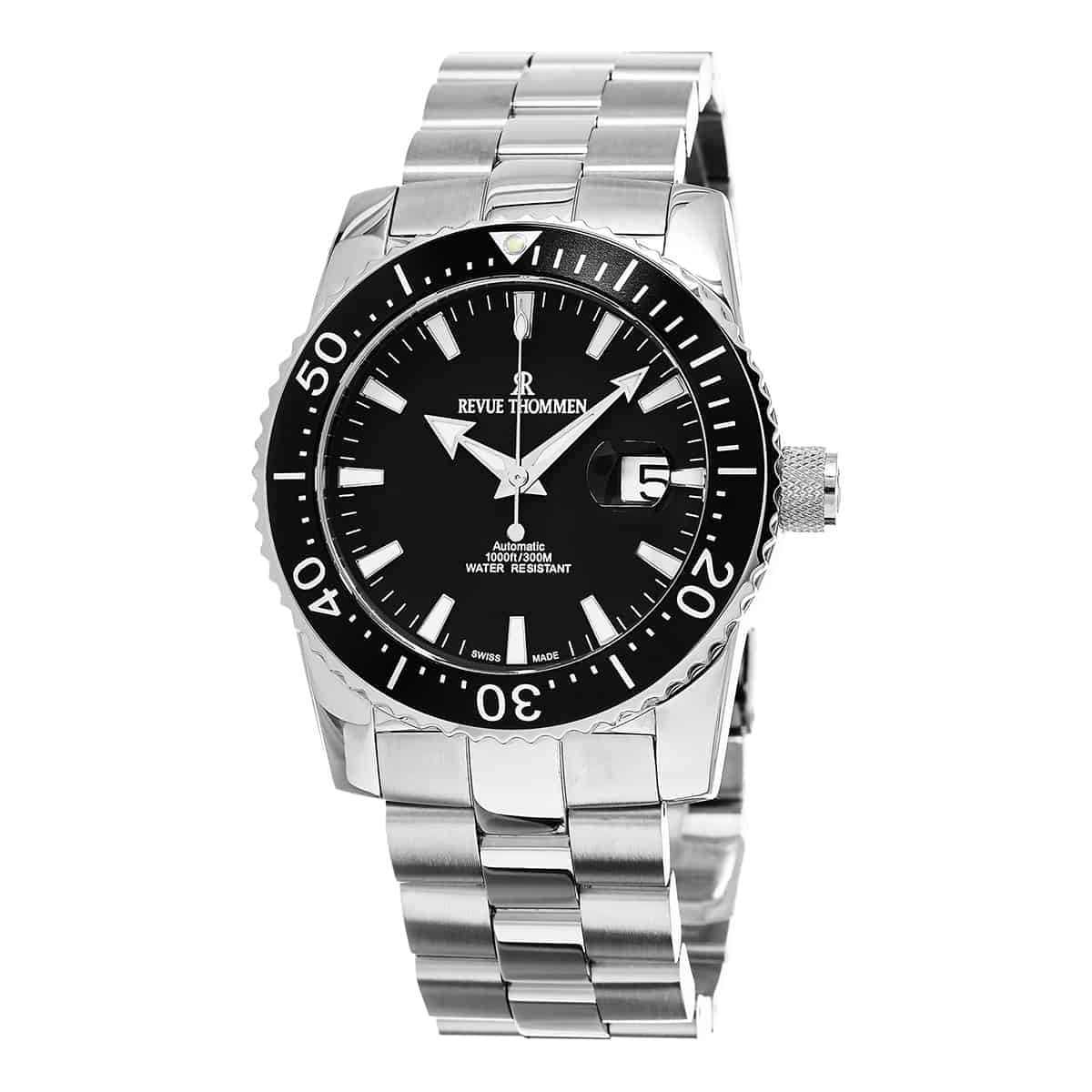 Revue Thommen Diver Men's Black Stainless Steel Automatic Watch
