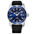 Revue Thommen Diver Men's Blue Dial Rubber Strap Stainless Steel Automatic Watch