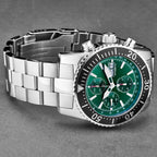 Revue Thommen Diver Men's 45mm Green Stainless Steel Automatic Chronograph Watch
