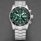 Revue Thommen Diver Men's 45mm Green Stainless Steel Automatic Chronograph Watch