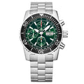 Revue Thommen Diver Men's 45mm Green Stainless Steel Automatic Chronograph Watch