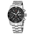 Revue Thommen Diver Men's 45mm Black Stainless Steel Automatic Chronograph Watch