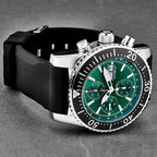 Revue Thommen Airspeed Men's 46mm Green Rubber Chronograph Automatic Watch