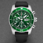 Revue Thommen Diver Men's 46mm Green Rubber Chronograph Automatic Watch