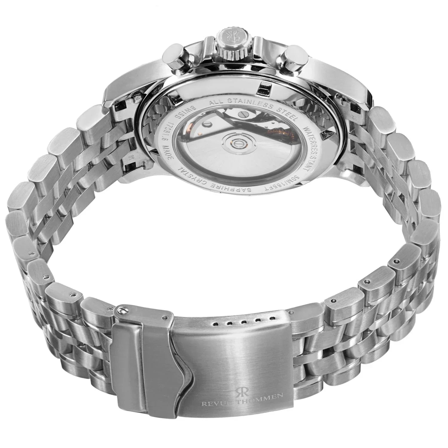 Revue Thommen Pilot Men's Black Stainless Steel Automatic Chronograph Watch
