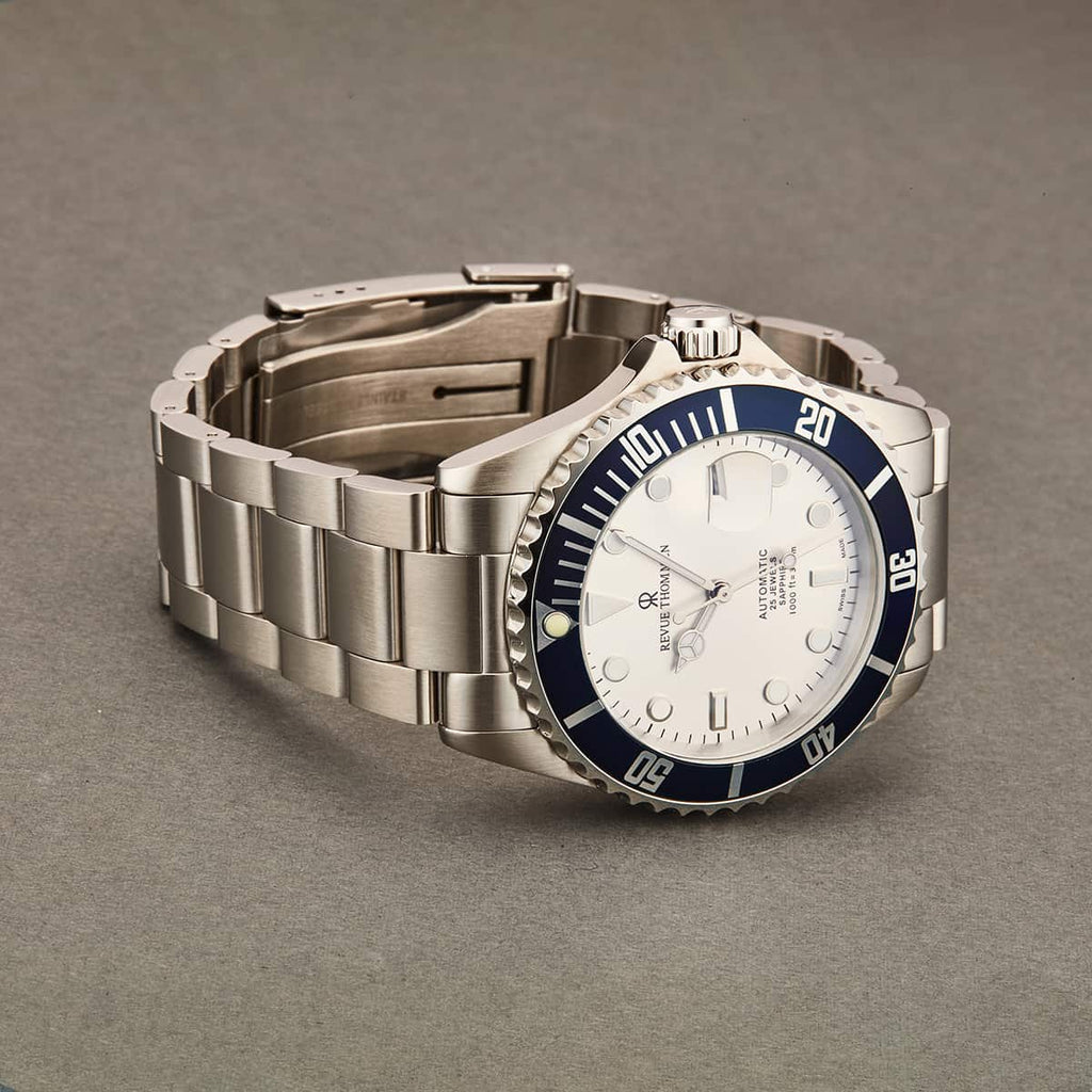 Revue Thommen Diver Men's Silver Dial Stainless Steel Automatic Watch