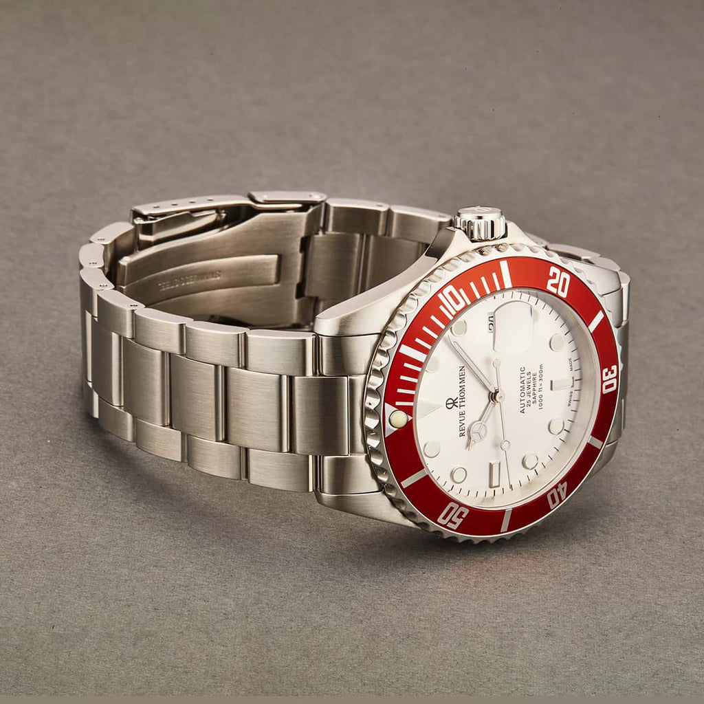 Revue Thommen Diver Men's Silver Dial Stainless Steel Automatic Watch