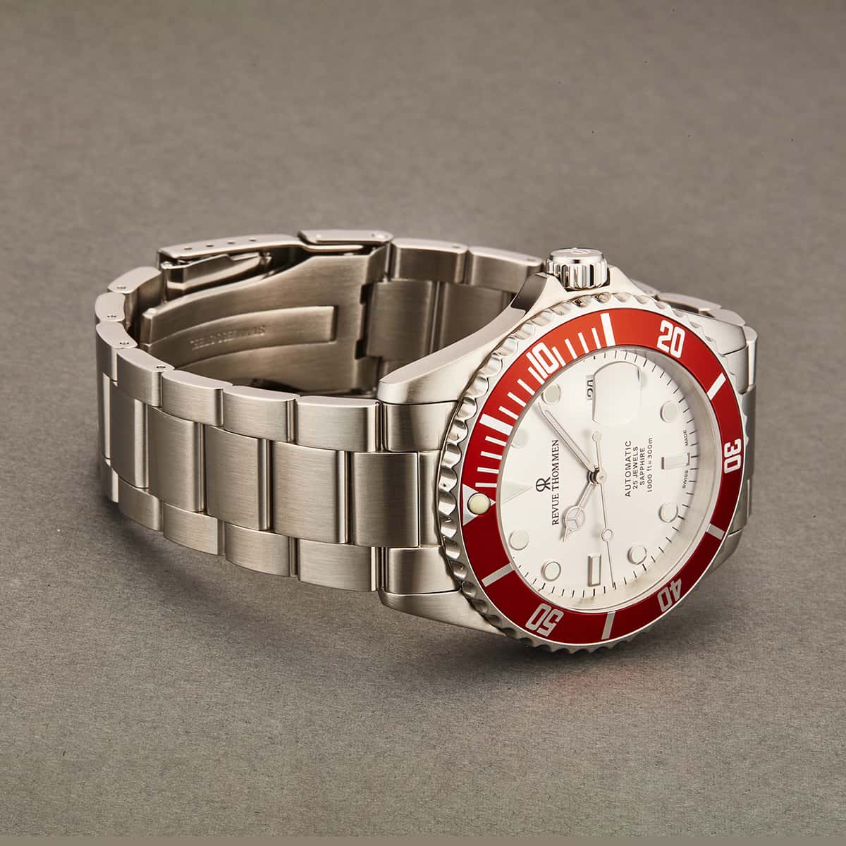 Revue Thommen Diver Men's 42mm Stainless Steel Silver Dial Automatic Watch