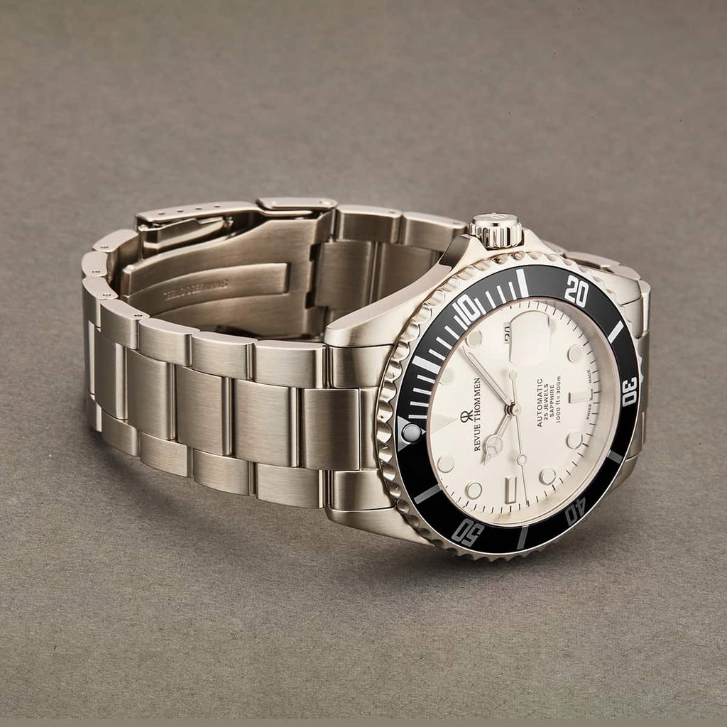 Revue Thommen Diver Men's Silver Dial Stainless Steel Automatic Watch