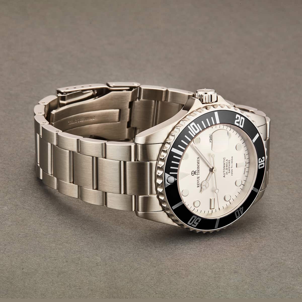 Revue Thommen Diver Men's Silver Dial Stainless Steel Automatic Watch