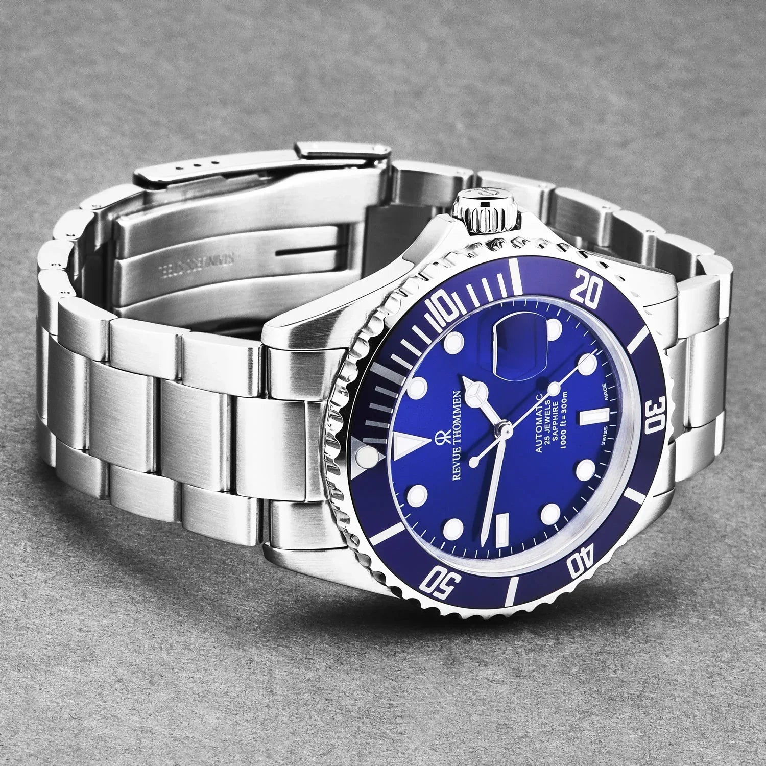 Revue Thommen Diver Men's Blue Dial Stainless Steel Automatic Watch