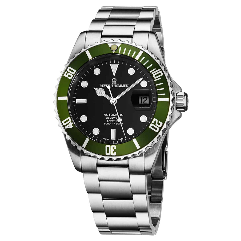 Revue Thommen Diver XL Men's Black Dial Stainless Steel Automatic Watch