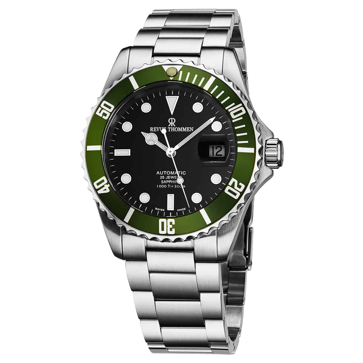 Revue Thommen Diver XL Men's 42mm Stainless Steel Black Dial Automatic Watch
