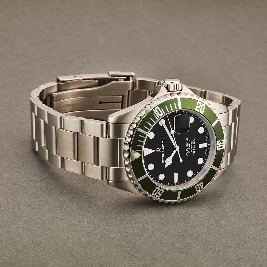 Revue Thommen Diver XL Men's Black Dial Stainless Steel Automatic Watch