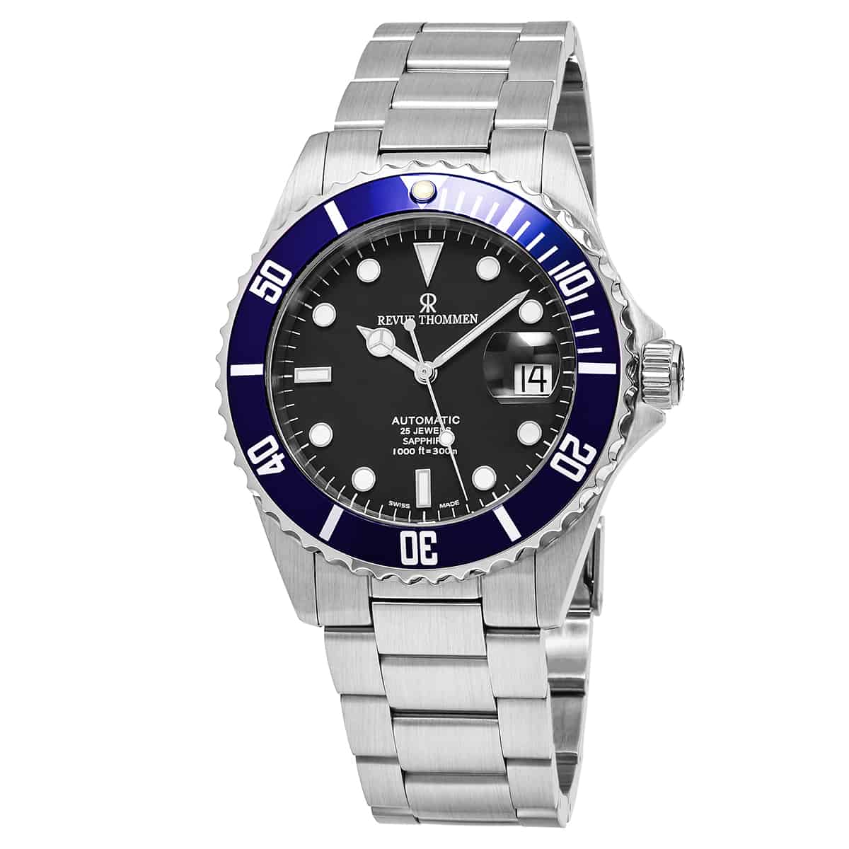 Revue Thommen Diver Men's 42mm Stainless Steel Black Dial Automatic Watch