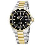 Revue Thommen Diver Men's 42mm Black Dial Two-Tone Stainless Steel Automatic Watch