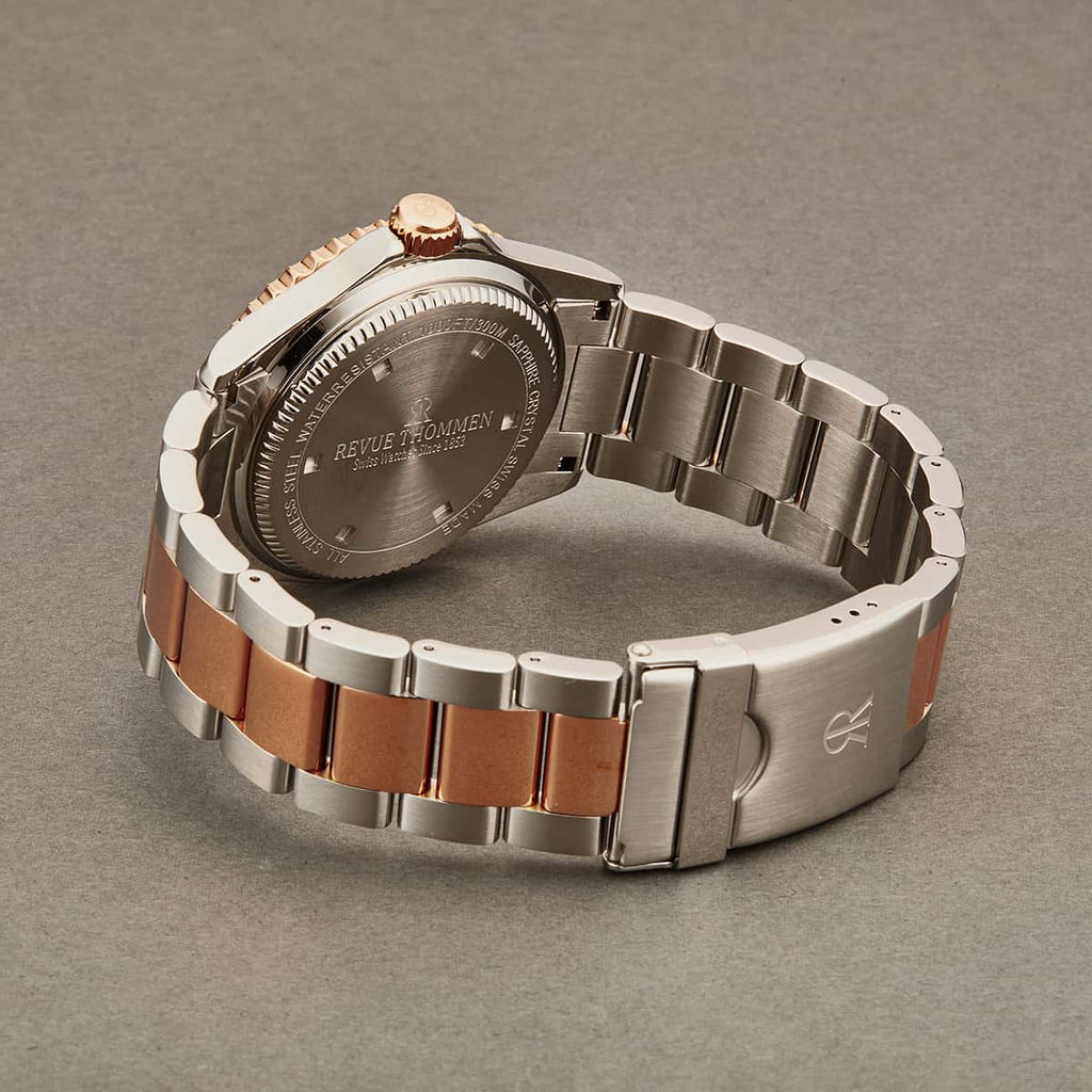 Revue Thommen Diver Men's Blue Dial Two-Tone Stainless Steel Automatic Watch