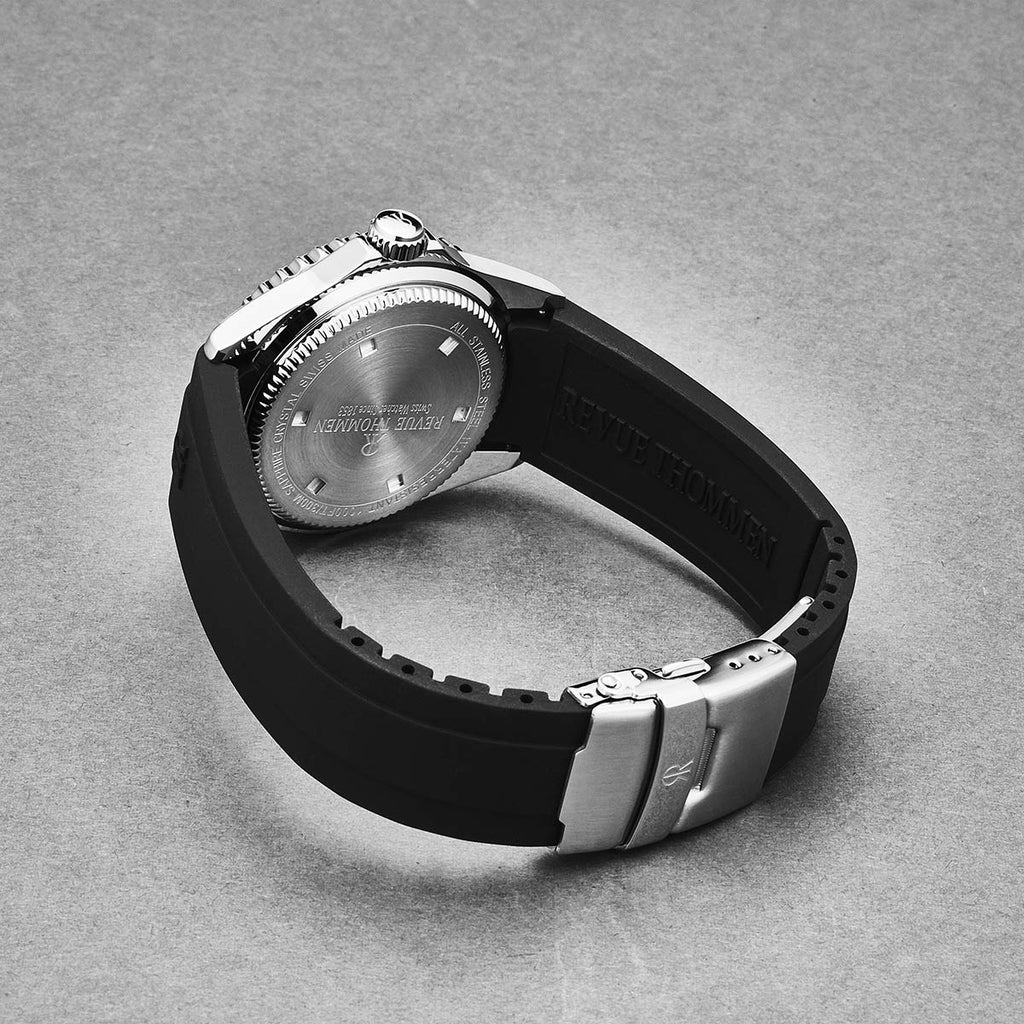Revue Thommen Diver Men's Blue Rubber Strap Swiss Automatic Watch