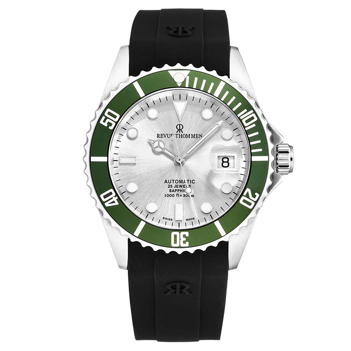Revue Thommen Diver Men's 42mm Green Swiss Automatic Watch