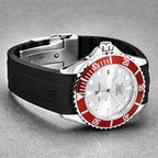 Revue Thommen Diver Men's 42mm Silver Red Automatic Watch