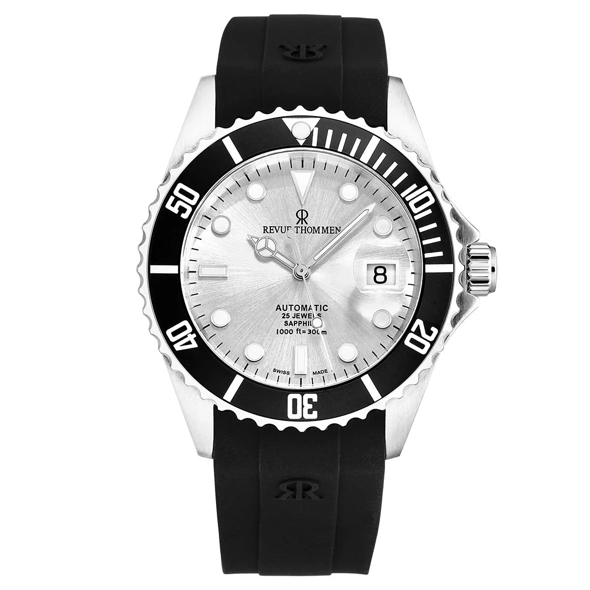 Revue Thommen Diver Men's 42mm Silver Automatic Watch