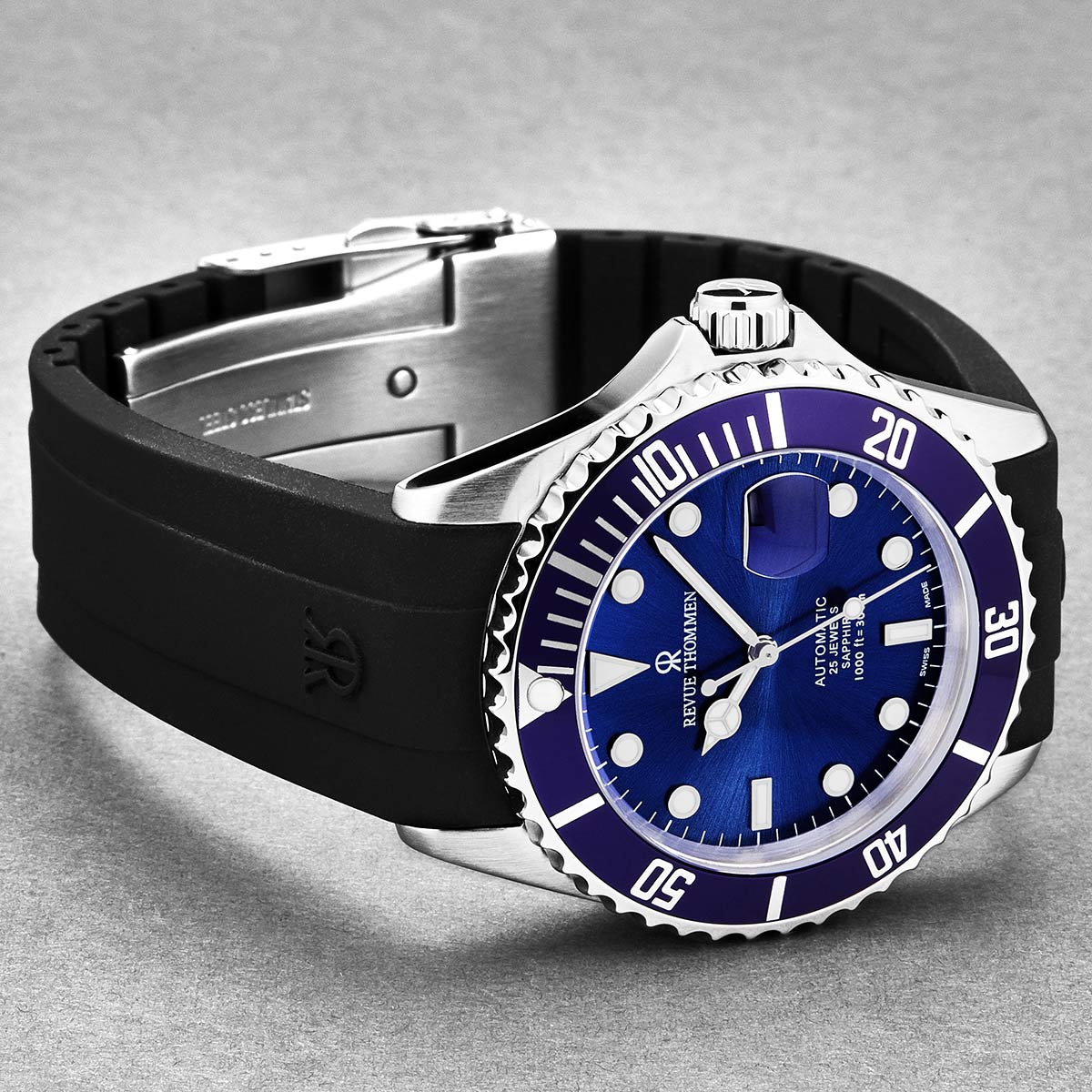 Revue Thommen Diver Men's 42mm Blue Automatic Watch
